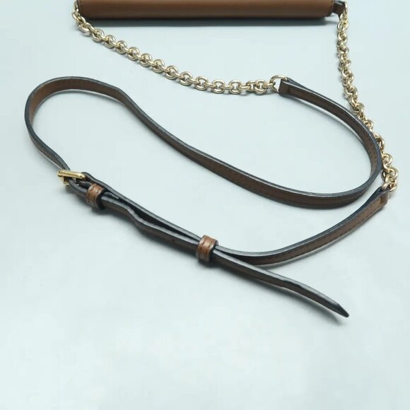 Burberry Brown Leather&Cloth Shoulder Bag 615-123024 - Picture 6 of 12